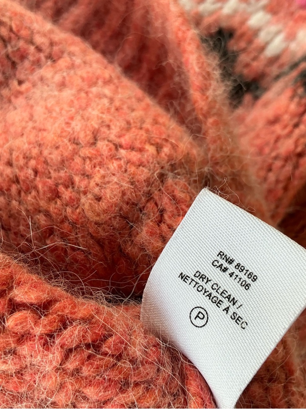 Derek Lam 10 Crosby Orange Cottagecore Alpaca & Wool Blend Cardigan Size Small - Picture 10 of 13